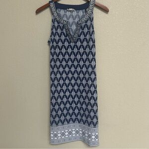 Magnolia Grace Dress Women’s Size Small Blue Paisley Sleeveless V-Neck Stretch